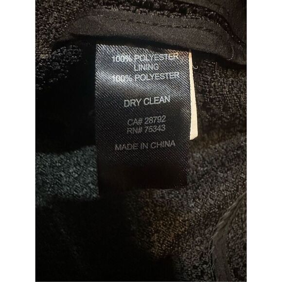 Adrienne Vittadini Womens Black Textured Zip-Up Blazer Sz XL - Picture 10 of 10